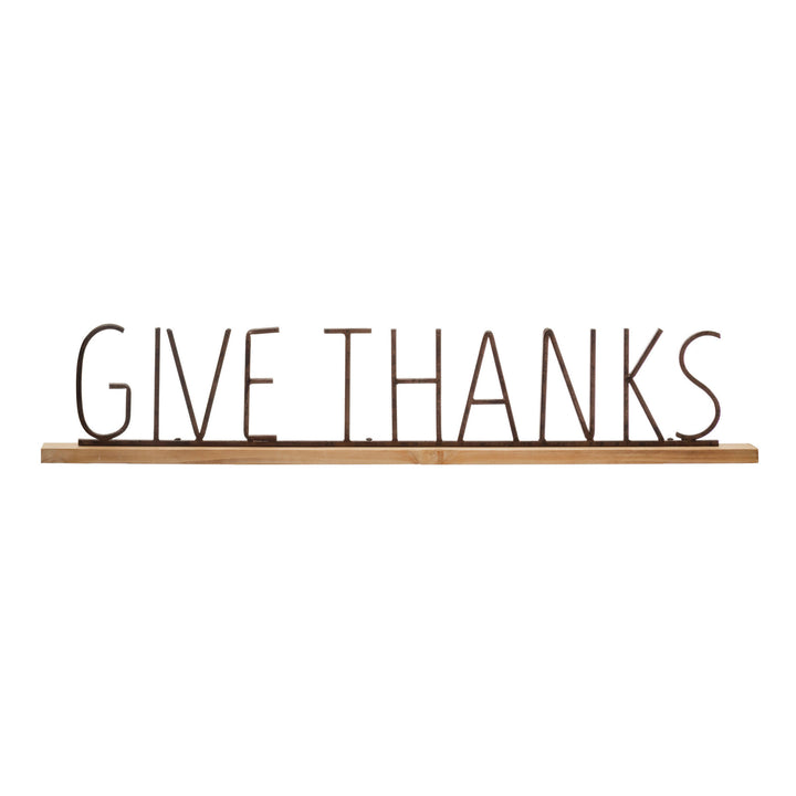 Frase en Pedestal GIVE THANKS