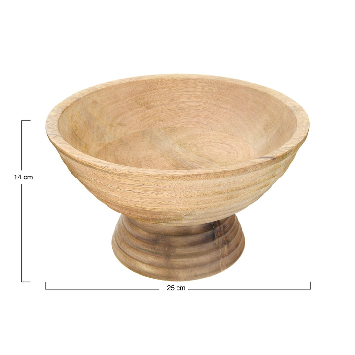 Bowl con Pedestal de madera