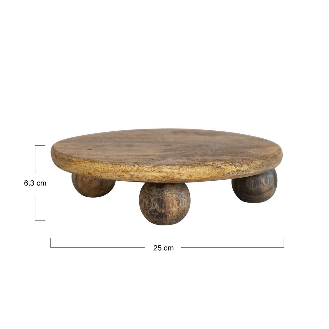 Pedestal de madera, natural 30x120x30cm-La Decoteca