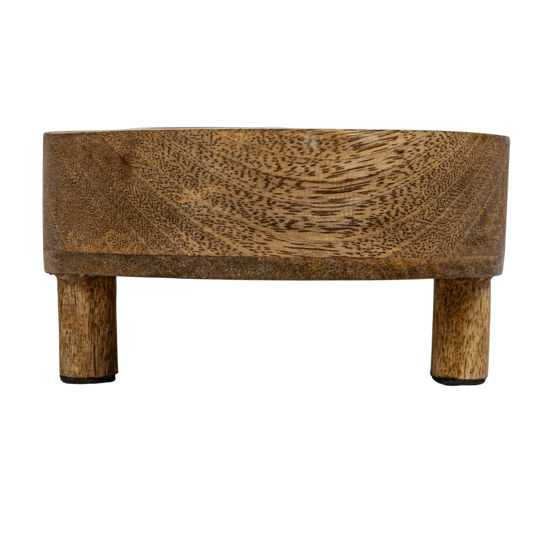 Pedestal con Borde y Patas de Madera